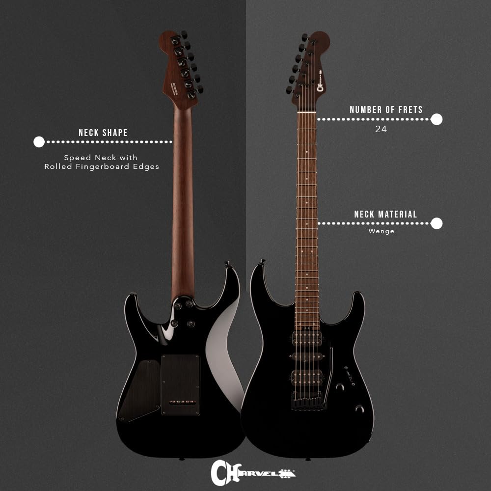 Amazon.com: Charvel MJ DK24 HSH 2PT Electric Guitar - Black
